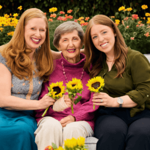 senior lady and her family